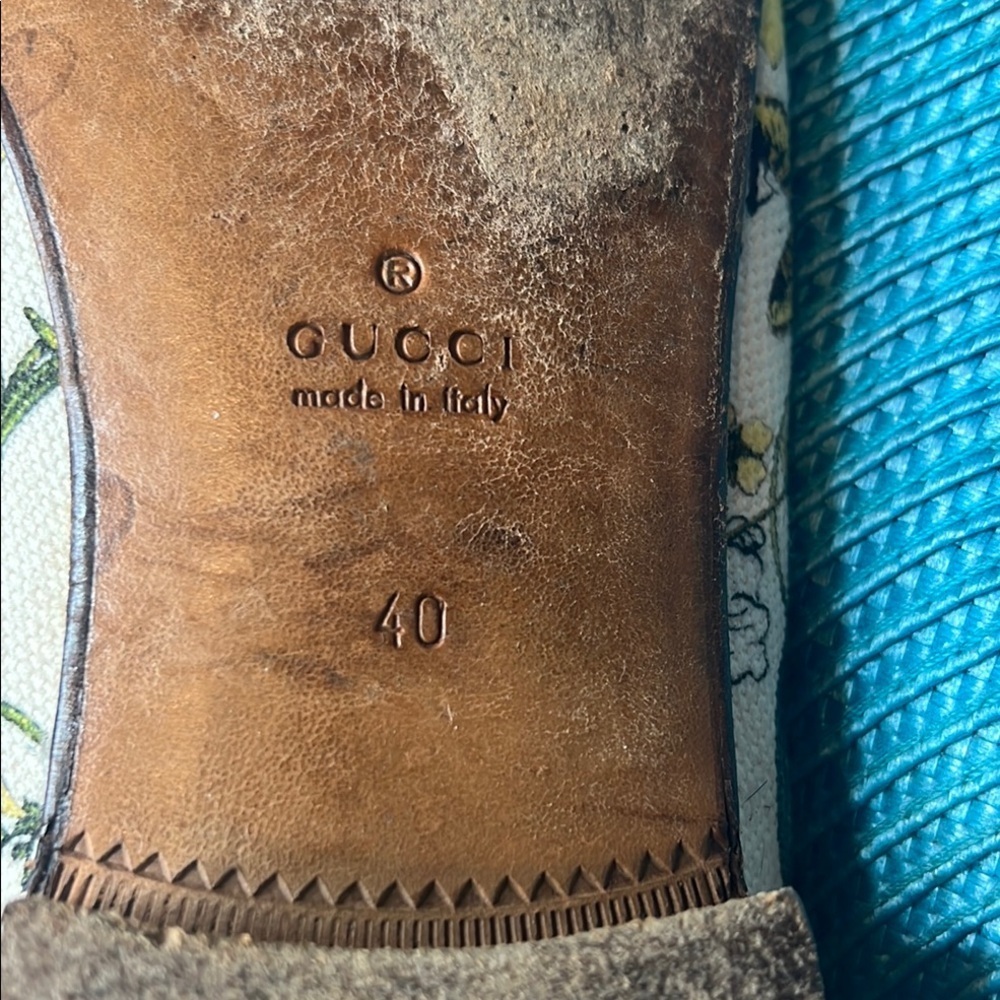 Rare Gucci 1954 Flora Loafers Collector’s Print Iconic Vintage Style size 40 - Picture 8 of 14